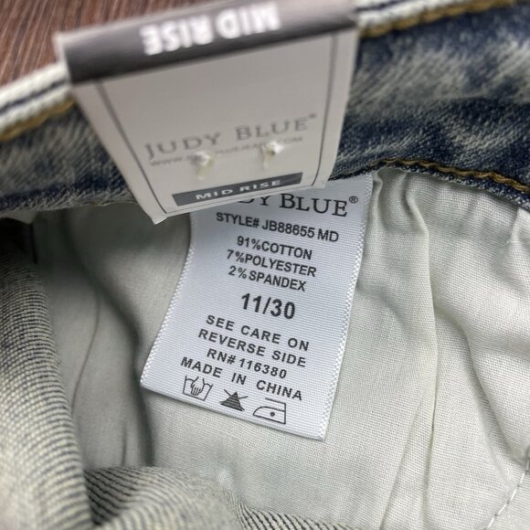 Judy Blue Women Jeans 11/30 Blue High Waisted Flare Denim JB88855 DK Boho - Picture 8 of 13